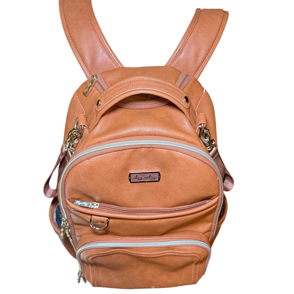 Itzy Ritzy Tan Convertible Diaper Backpack - Picture 2 of 16